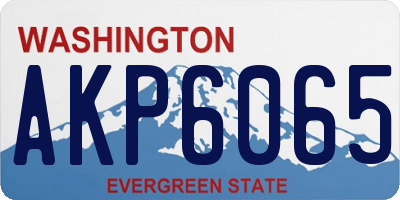 WA license plate AKP6065