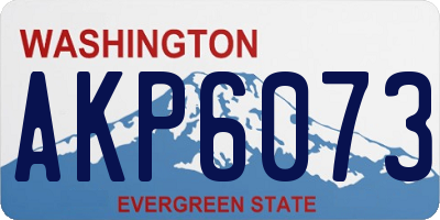 WA license plate AKP6073