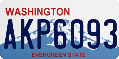WA license plate AKP6093
