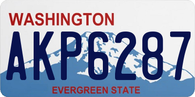 WA license plate AKP6287