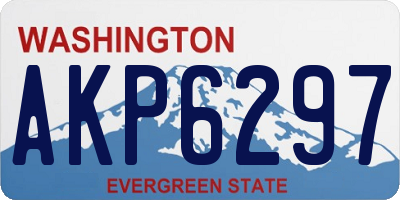 WA license plate AKP6297