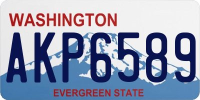 WA license plate AKP6589