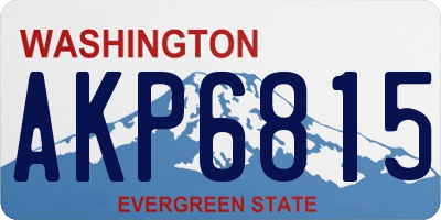 WA license plate AKP6815