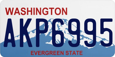 WA license plate AKP6995