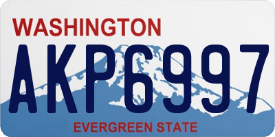 WA license plate AKP6997
