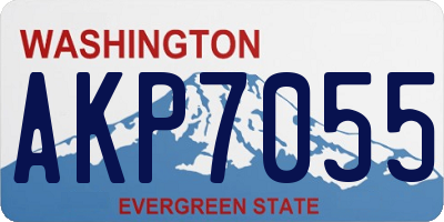 WA license plate AKP7055