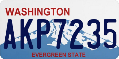 WA license plate AKP7235
