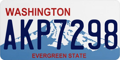 WA license plate AKP7298