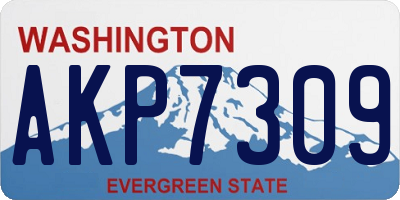 WA license plate AKP7309