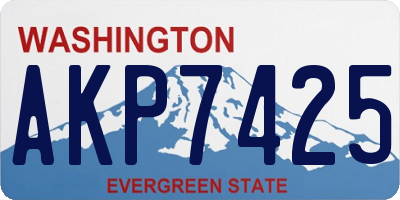 WA license plate AKP7425