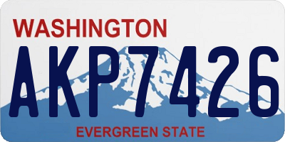 WA license plate AKP7426