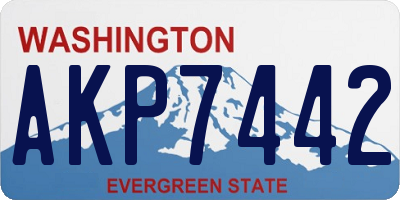 WA license plate AKP7442
