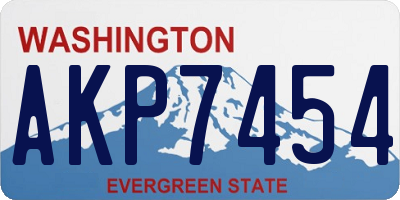 WA license plate AKP7454