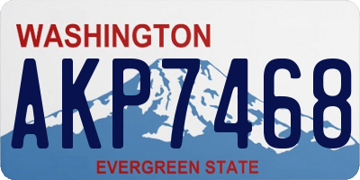 WA license plate AKP7468