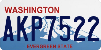 WA license plate AKP7522