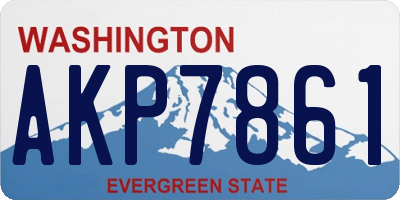 WA license plate AKP7861