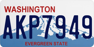 WA license plate AKP7949