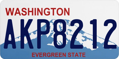 WA license plate AKP8212