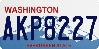 WA license plate AKP8227