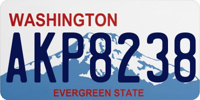 WA license plate AKP8238
