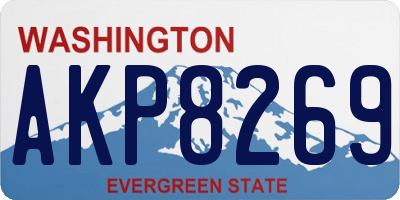 WA license plate AKP8269