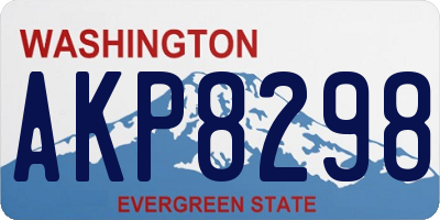 WA license plate AKP8298