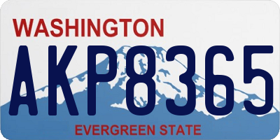 WA license plate AKP8365