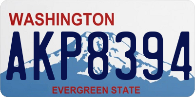 WA license plate AKP8394