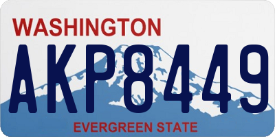 WA license plate AKP8449