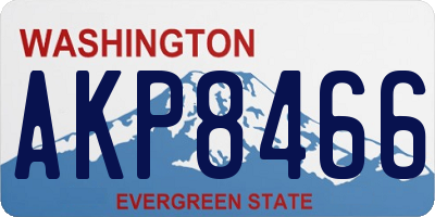WA license plate AKP8466