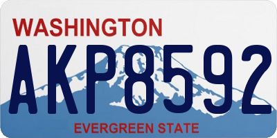 WA license plate AKP8592