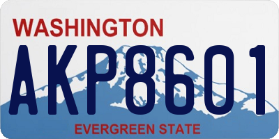 WA license plate AKP8601