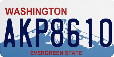 WA license plate AKP8610