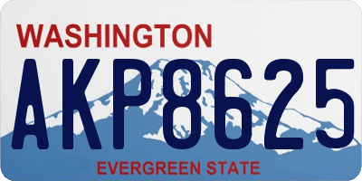 WA license plate AKP8625