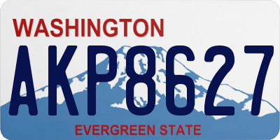 WA license plate AKP8627