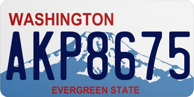 WA license plate AKP8675