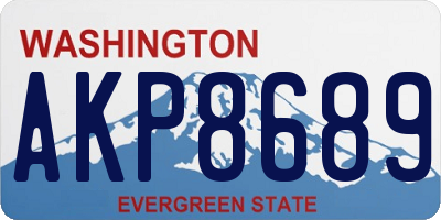 WA license plate AKP8689