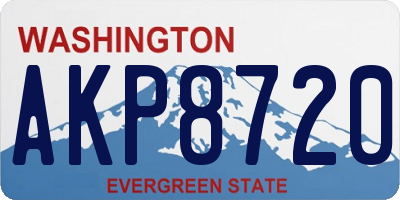 WA license plate AKP8720