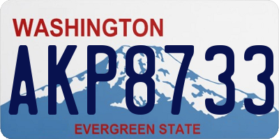 WA license plate AKP8733