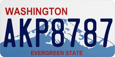 WA license plate AKP8787