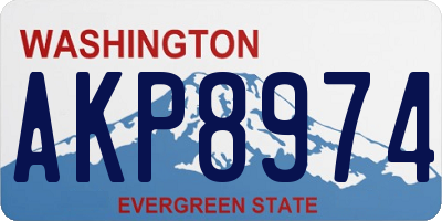 WA license plate AKP8974