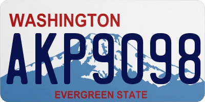 WA license plate AKP9098