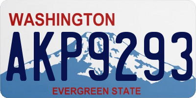 WA license plate AKP9293