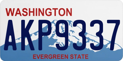 WA license plate AKP9337