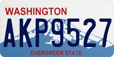 WA license plate AKP9527