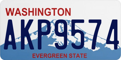WA license plate AKP9574