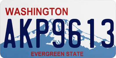 WA license plate AKP9613