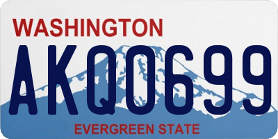 WA license plate AKQ0699
