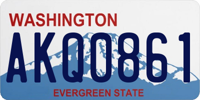 WA license plate AKQ0861