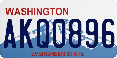 WA license plate AKQ0896